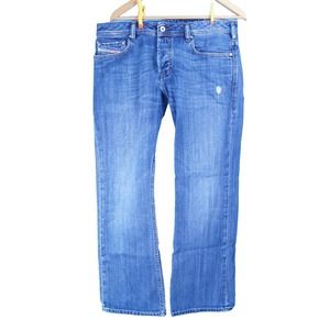 Mens Diesel Zatiny Blue Jeans Denim 34 x 30 Button Fly Wash 008RQ Regular